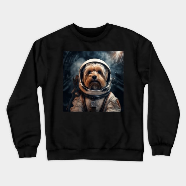 Astro Dog - Biewer Terrier Crewneck Sweatshirt by Merchgard